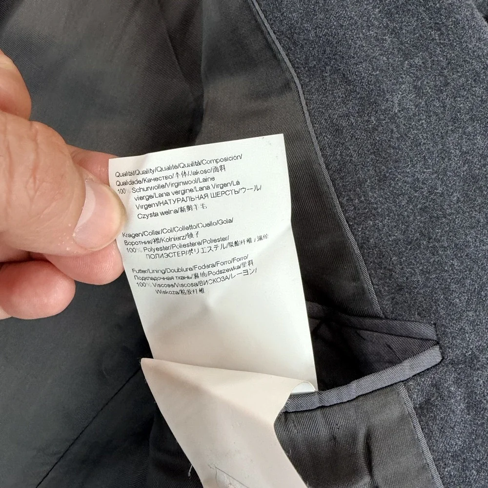 Hugo Boss Sport Coat Blazer in Grey Lanificio Tesse Biella Wool Men 38R Desinger